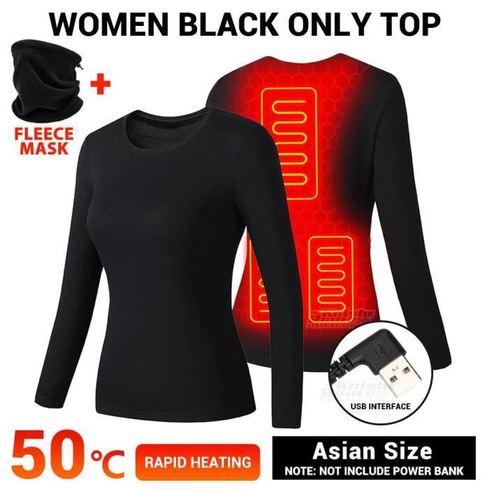 Gilet,Veste chauffante en polaire thermique pour homme et femme,sous-v??tements de Moto v??tements 