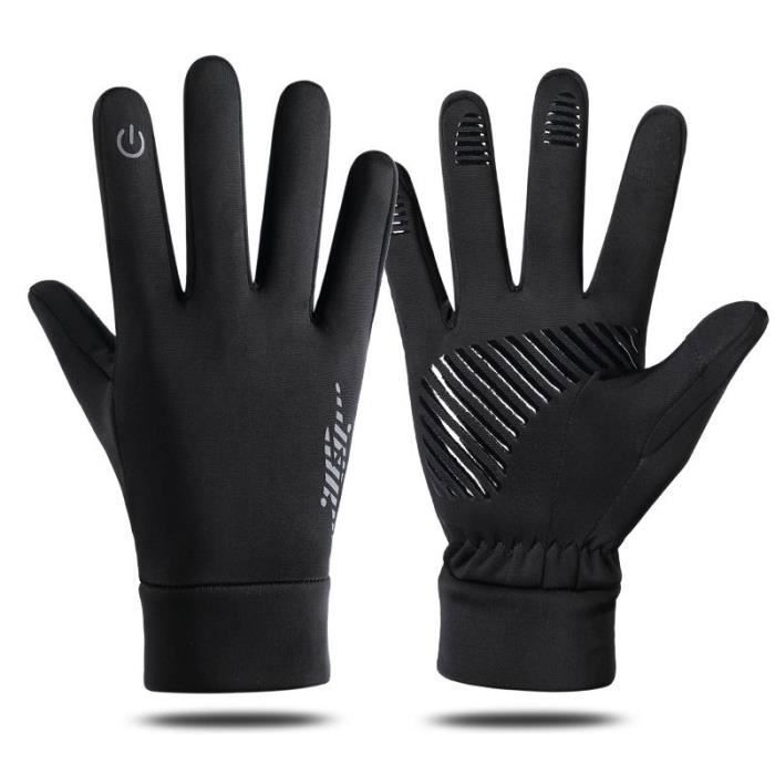 Gants De Vélo D'hiver Imperméables - Hommes Et Femmes - Polaire Chaude, écran Tactile, Antidérapants - Pour Cyclisme, Course, Plein Air - 3