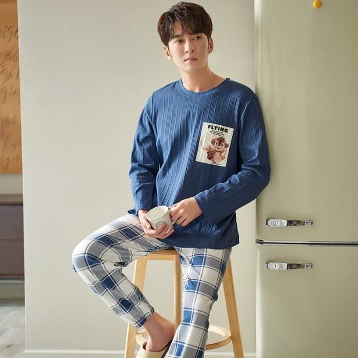 Pyjama hommes 100 coton pour ensemble de salon FRZT31 31 Cdiscount Pret a Porter