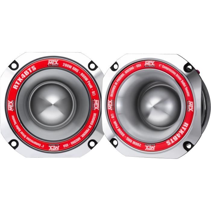 MTX AUDIO MTX tweeter à haute efficacité RTX4BTs Ø10cm Bobine 45mm RMS Peak 8Ω 103 0dB2V1m vendu à la pièce