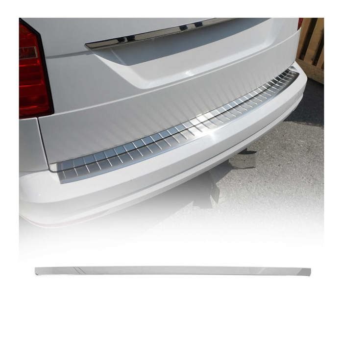 Protección De Borde De Carga Para VW Caddy 2015-2020 - Acero Inoxidable Con Efecto Fibra De Carbono