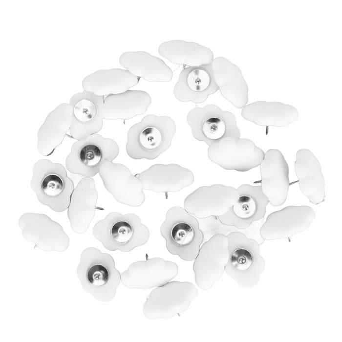 30 Punaises Décoratives En Forme De Fleur - 1,6 Cm - Colorées Pour Tableau, Photos, Cartes