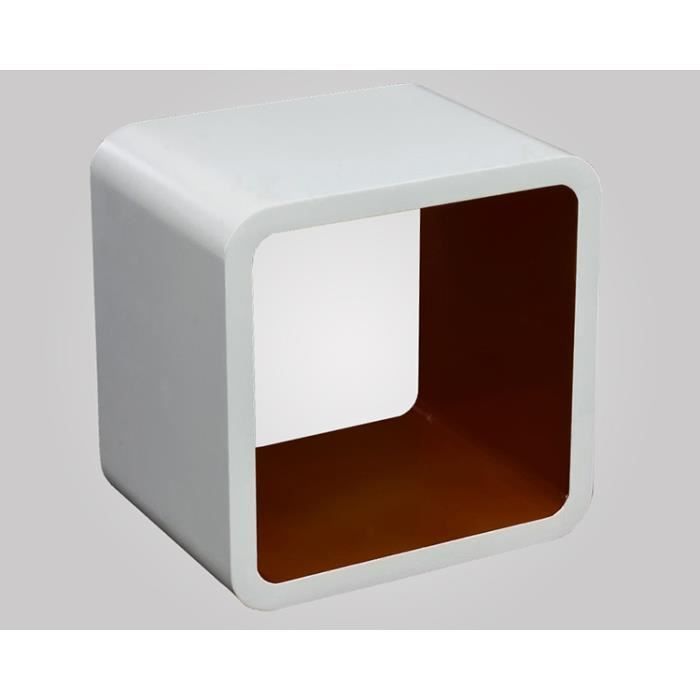 Etageres Cube Murale En Bois Brun 22 X 22 X 17 Cm Achat Vente