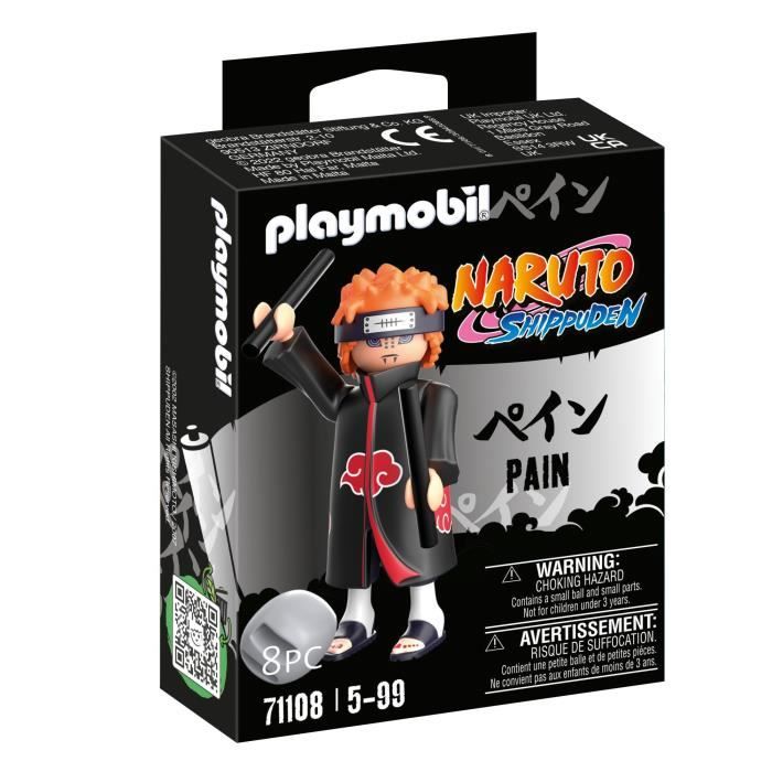 PLAYMOBIL - 71108 - Pain - Naruto Shippuden - Personnage de manga ninja avec accessoires