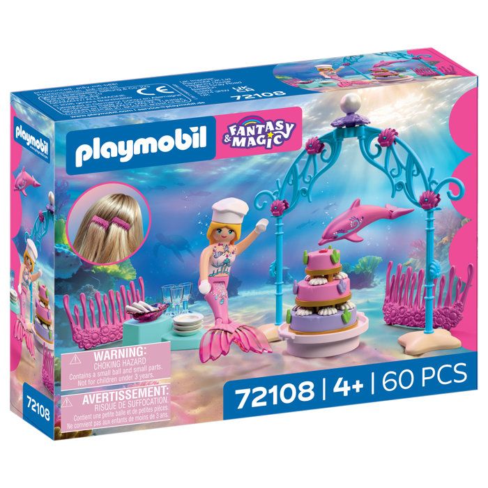 Playmobil Fantasy & Magic 72108 Sirène cadeaux & animaux marins - vue 2
