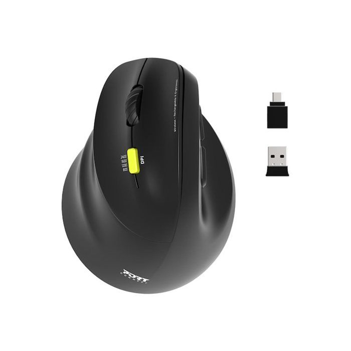 Souris Ergonomique PORT Designs 910008 – Gaucher, Rechargeable, Bluetooth, 2400 DPI, 5 Boutons - vue 6