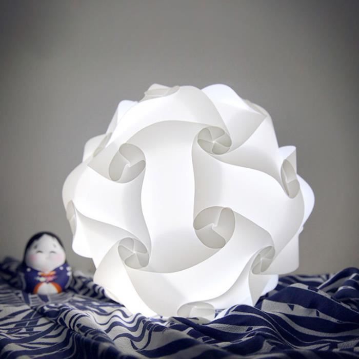 qqmora abat-jour flexible de lustre couvercle de lampe de plafond d'abat-jour de lustre flexible d'abat-jour de puzzle deco blanc