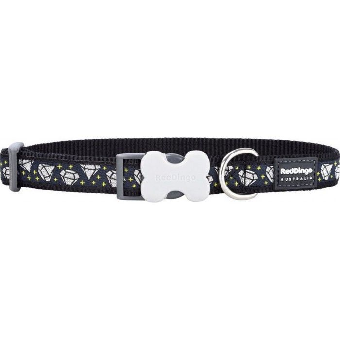 Comparer les prix de Collier pour Chien - RED DINGO - Style Diamant Noir - 41-63 cm - Taille Moyenne - Multicolore