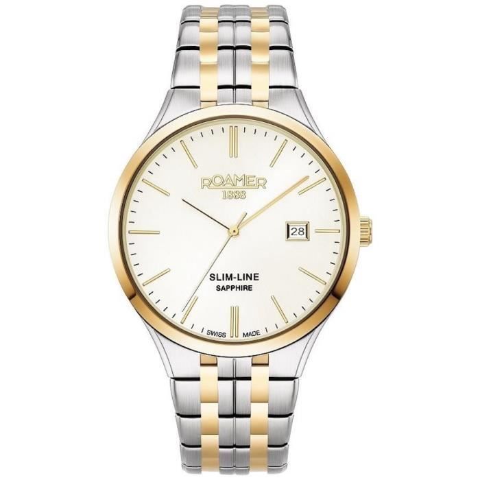 Montre Femme Roamer - Acier Bicolore - Cadran Argenté - Mouvement Quartz - Neuve Sans étiquette