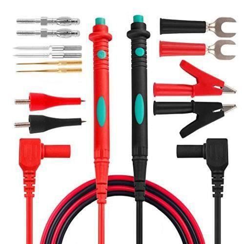 Kits de Cordons de Test P1300D, Cordons de Test pour Multimètres Numériques électroniques avec Pinces, Pointes de Test Interchangeables