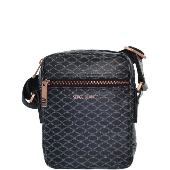 Sacoche bandouli?�re Serge Blanco ref_tnt39178-998-black - Cdiscount Bagagerie - Maroquinerie