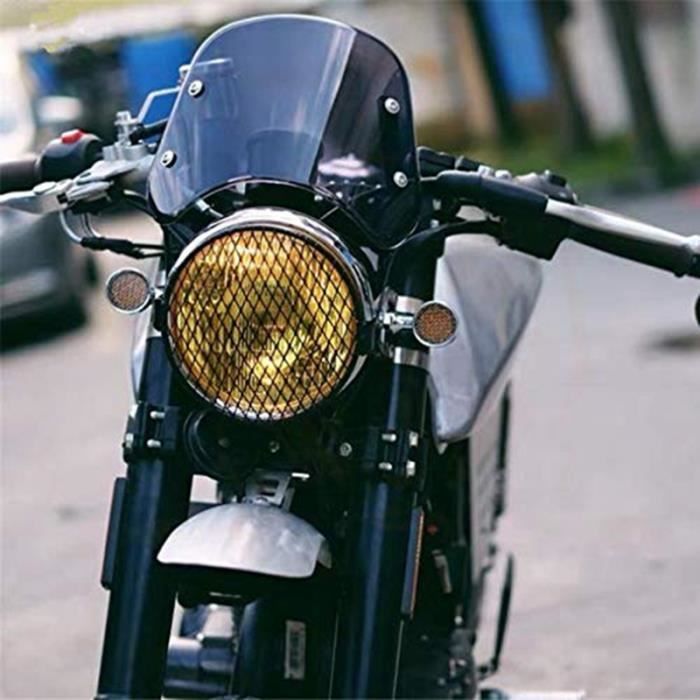 Moto Phare Pare-Brise de CaréNage Pare-Brise Compatible pour Triumph Bonneville 2001-2017 T100 2003-2017 (FuméE)