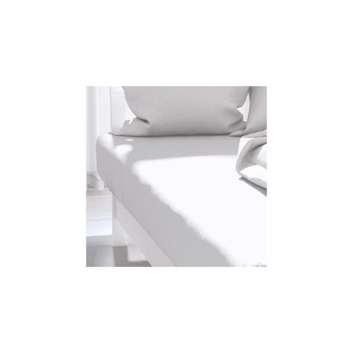 Drap housse - ZZZ - ZZZ blanc - 160x200 cm - bonnet 25 cm - polycoton