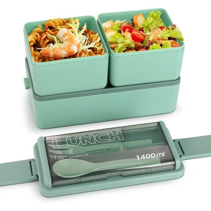Lunchbox,Boîte à Bento 1400ML,Boîte à Repas en Plastique pour