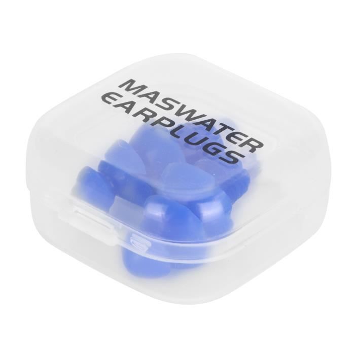 CHENNAN Lot De 4 Pince-Nez + Bouchons D'Oreilles En Silicone Réutilisables – Flottants, Anti-Fuite D'Eau Pour Natation, Douche, Surf (4 Couleurs : Bleu, Rose, Noir, Blanc)
