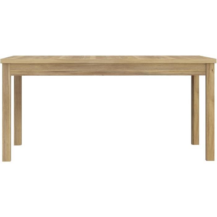 Table à manger extensible ouverture synchronisée - COMO - Chêne - Rectangulaire - 160/207 x 90 x 766 cm
