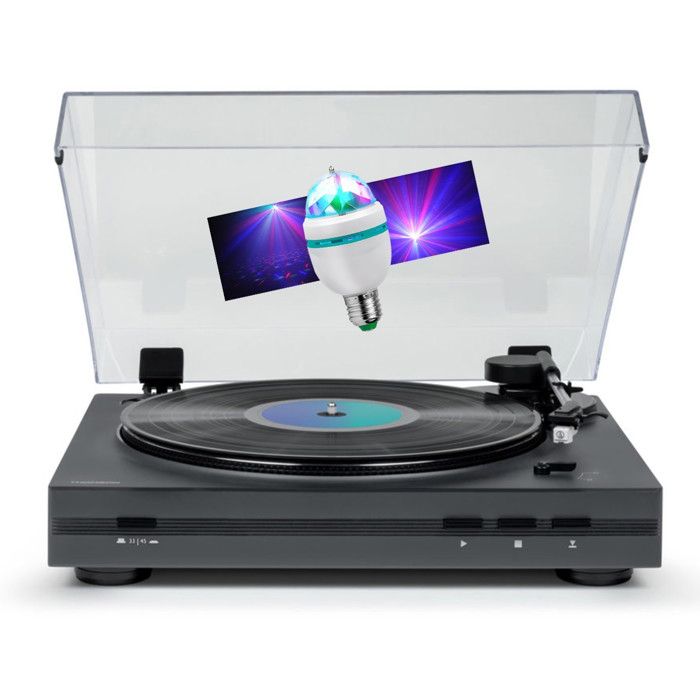 Tourne Disque vinyle Thomson TT355 3345 trs Lectureretour du bras automatique Ampoule DIAMS couleurs LED inclus - vue 2