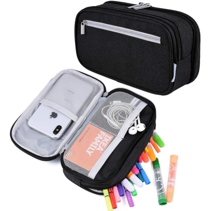 Trousse Scolaire Double Miquelrius Dino - Fabriquée En Bouteilles Recyclées, Fermeture éclair, Pour Ranger Tout Le Matériel - 6