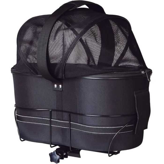 TRIXIE Panier arrière de vélo pour animaux compagnie 29x49x60 cm Noir