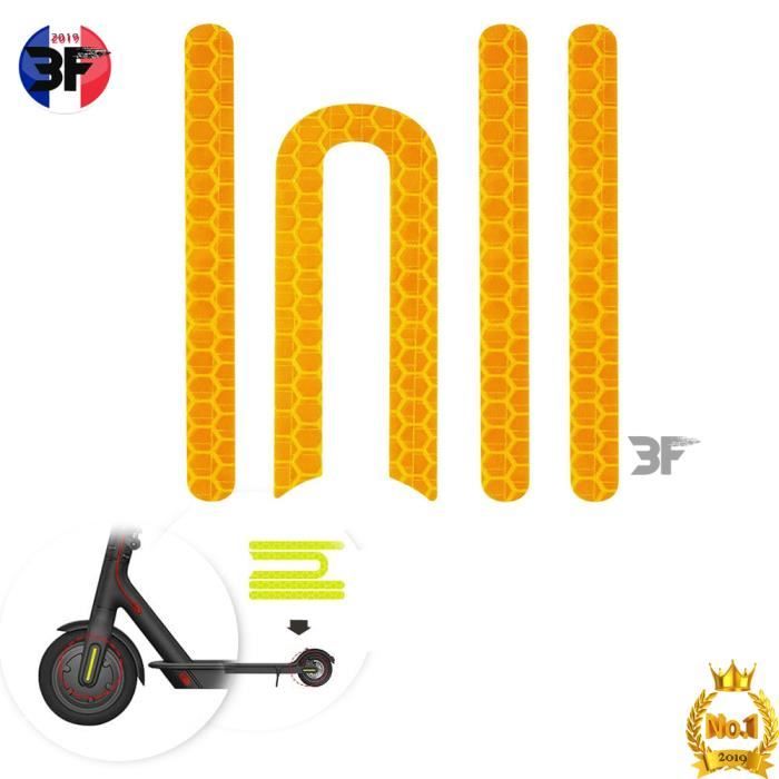 Autocollant réfléchissant pour roue avant et arrière pour trottinette électrique Xiaomi M365 et Pro - Pièces détachées pour scooter