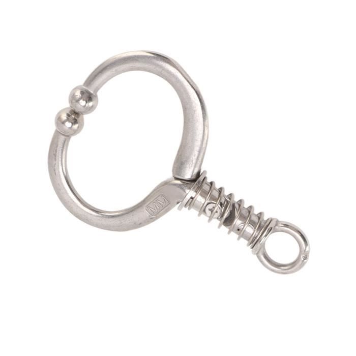Pince à Nez Pour Bétail En Acier Inoxydable - Avec Chaîne Et Crochet, Tête Arrondie, Sécurité élevée Pour Vaches Et Taureaux - 5