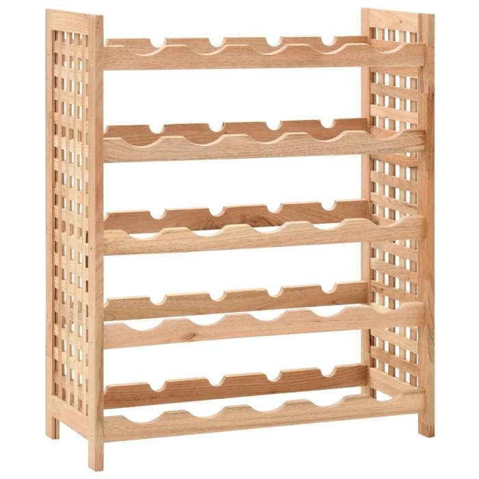 vidaXL Casier à bouteilles pour 25 bouteilles Bois de noyer 63x25x73cm 247101