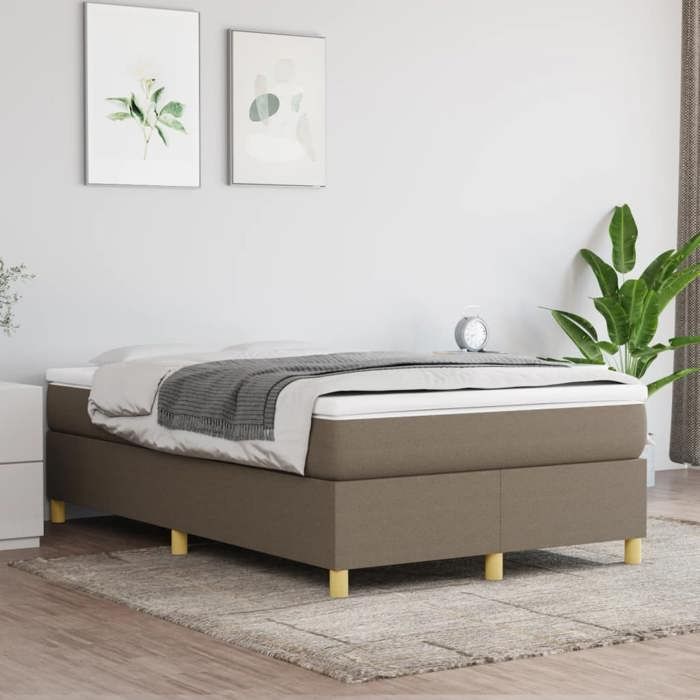 vidaXL Cadre de lit à lattes Lit Rembourré Lit Double avec Sommier à Lattes Lit Adulte de Chambre à Coucher Moderne 3120949