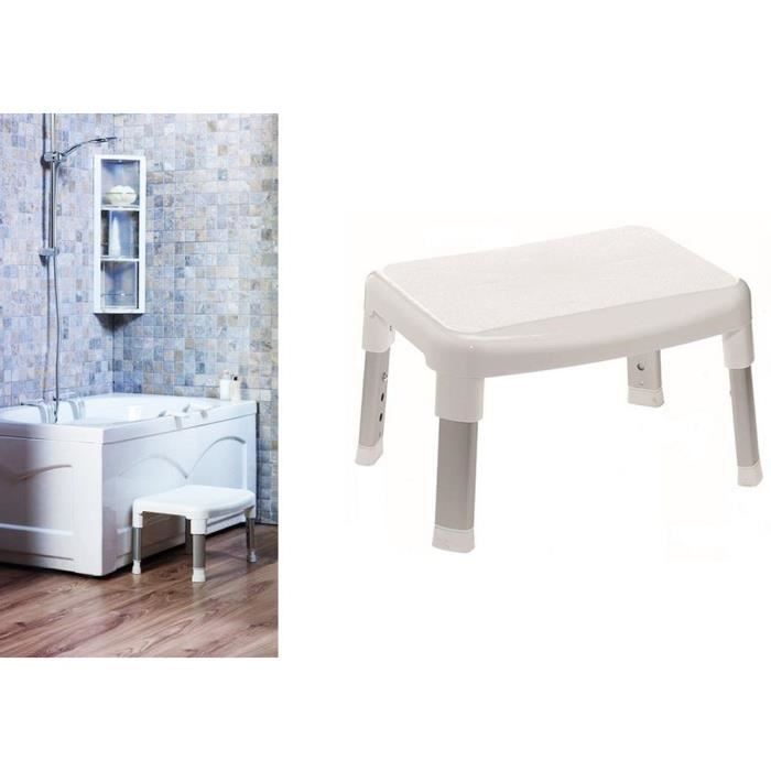 Marche Pieds Vitaeasy Pour Baignoire Ajustable Sur 3 Hauteurs 25 A 30 Cm 42 X 34 Cm Blanc Et Chrome Achat Vente Reducteur Baignoire Marche Pieds Pour Baignoire Cdiscount