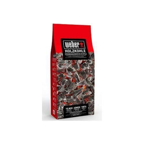 Charbon de bois - Weber - Premium - 10 kg - Noir - Idéal pour barbecues courts