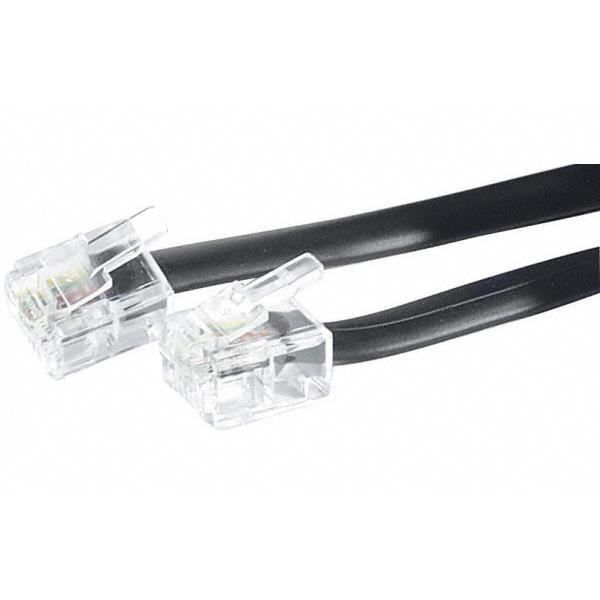 Câble Téléphone Spiralé InLine 2 M Noir - Connecteurs RJ10 Pour Combiné - 10