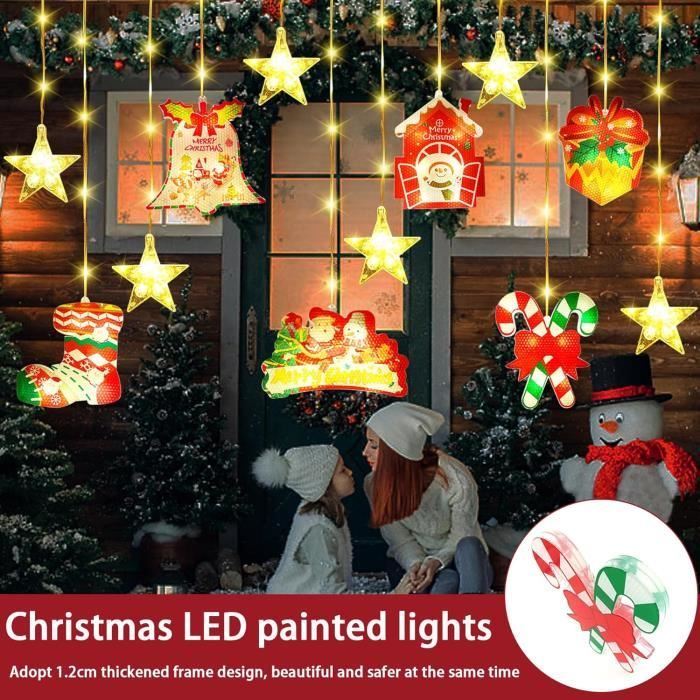 Rideau Lumineux LED Noël YeahBoom – Guirlande Rideau Intérieur/extérieur – USB – 3m – 8 Modes – IP44 – Télécommande - 12