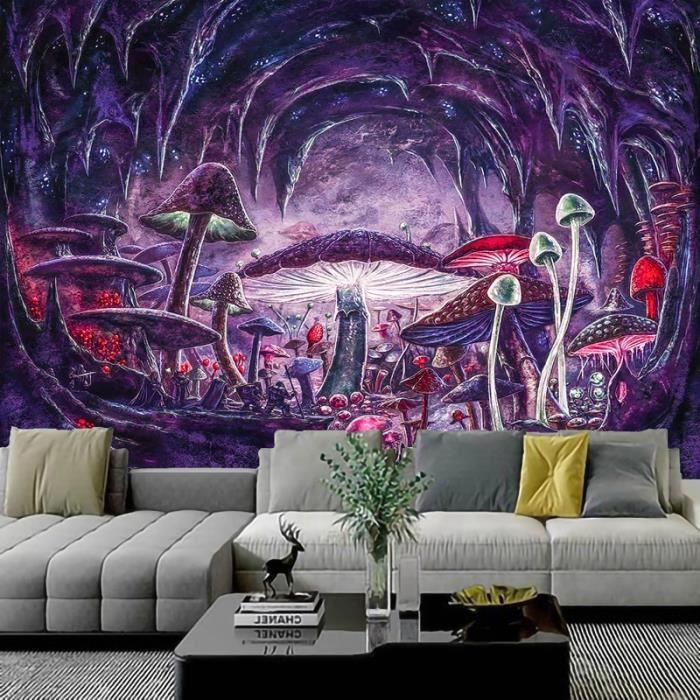 Tenture Murale Champignon de Nuit | Paradis Tentures Tenture Murale Champignon de Nuit | Paradis Tentures