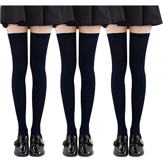 Chaussettes hautes - ZGEER - Noir - Taille longue - Extensibles
