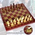 Jeu D'échec Jeu d'Échecs en Bois Échecs internationaux Jeu de Plateau d'échecs Jeu d'échecs International Jeu d'Echecs Magnétiques-1