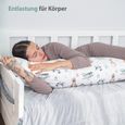 Oreiller dormeur latéral grossesse 40 x 145 avec housse Coton - Oreiller grossesse de confort sommeil latéral, Des Ballons-1