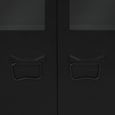 Buffet Métal de style industriel 130 x 35 x 70 cm Noir - Armoires et meubles de rangement - Buffets et bahuts | Noir | Noir-1