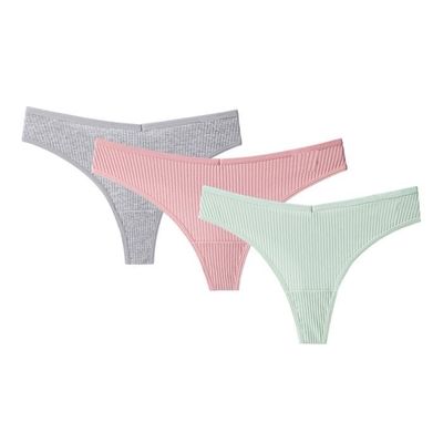 3 pieces string femme coton tongs femmes culottes Sexy V taille calecon lingerie Multicolore Multicolore Cdiscount Pret a Porter