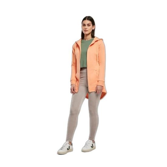 Urban Classics Sweat à Capuche Zippé Femme - Cardigan Oversize Confortable Et Décontracté
