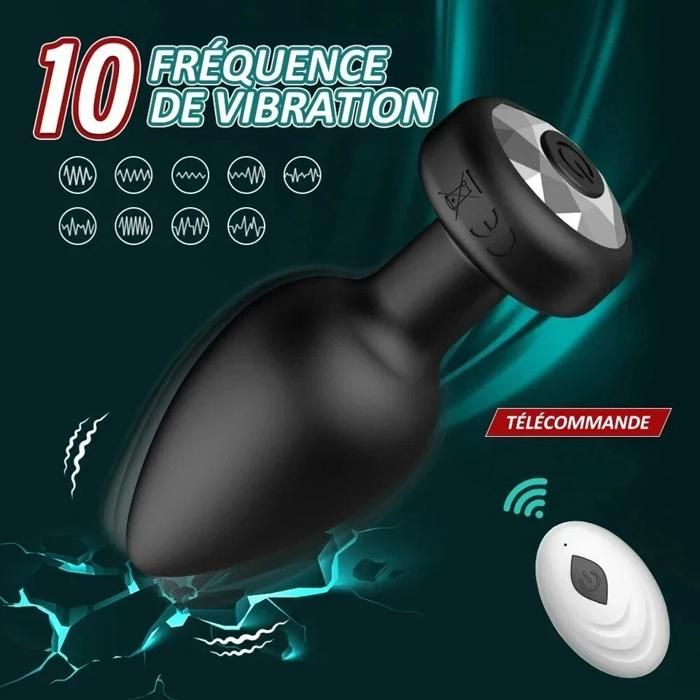 Plug Anal Vibrant Sextoy Femme Homme 10 Modes De Vibrations USB  Tlcommande - Cdiscount Boutique Erotique