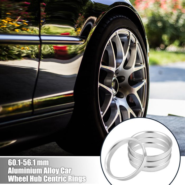 X AUTOHAUX 4 Bagues De Centrage 60.1mm Vers 56.1mm - Anneaux Hub Centric Pour Jantes Alliage