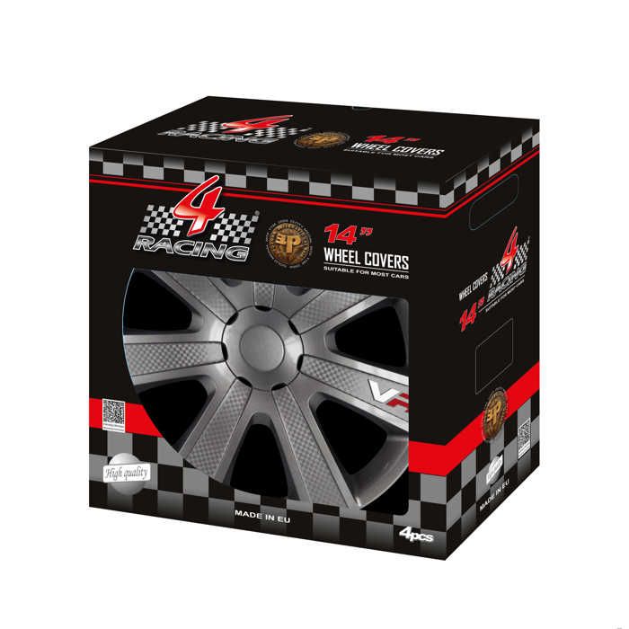 Set 4 Enjoliveurs 4 Enjoliveurs Argent Et Noir GT7 GULF 13 Pouces - Norauto Enjoliveur Peugeot 207