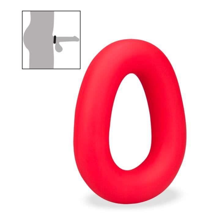 Anneau pénien en silicone médical Woafa - Cockring anneau penien pour homme  et couple Rouge