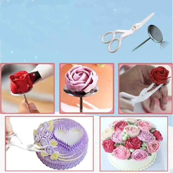 Biglumin Kit Poche à Douille 11 Pièces - Set Professionnel Pâtisserie Avec 7 Douilles Inox - Décorations Gâteaux Et Biscuits