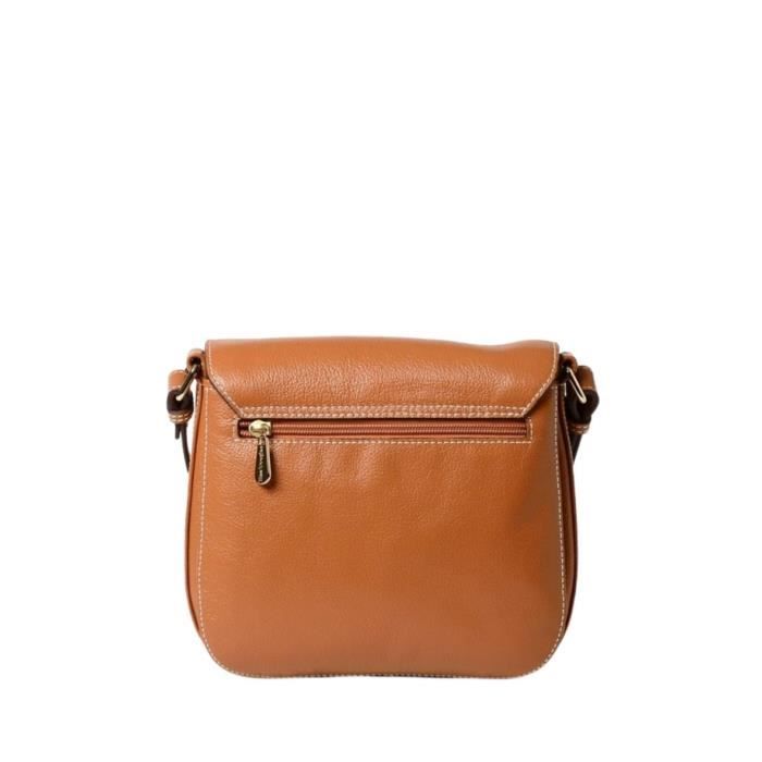 Sac Besace Mac Douglas En Cuir Souple Marron - 2 Anses - Occasion Bon état