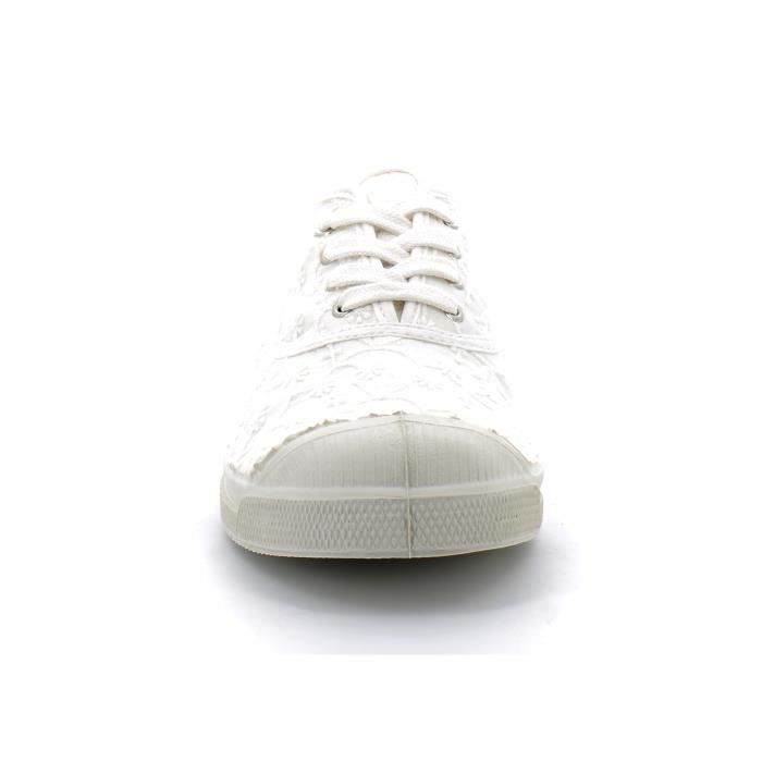 Baskets BENSIMON LACET BRODERIE Blanc Homme Blanc Cdiscount Chaussures
