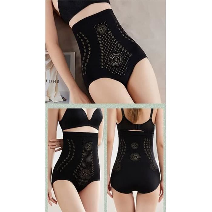 VELUNCIA Gaine Amincissante Ventre Plat Femme Taille Haute Short Gainant Contrôle De Taille Et Fesses Culotte Sculptante Slip Minceur Shaper - Noir (L