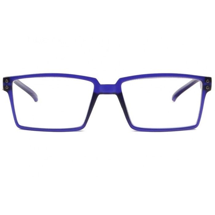 Lunettes De Lecture Bleues Rectangulaires - Dioptrie +3.5 - Marque New Time - Neuf Avec étiquettes