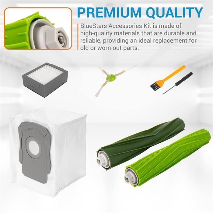 Kit De Rechange Pour Roomba 205 - Brosses Principales, Brosses Latérales, Filtres HEPA Et Tampons De Nettoyage Inclus - 8