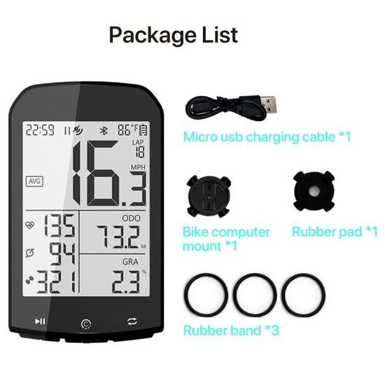 CYCPLUS M1 GPS Bike Counter, GPS Wireless CYCPLUS M1 GPS Bike Counter, GPS Wireless
