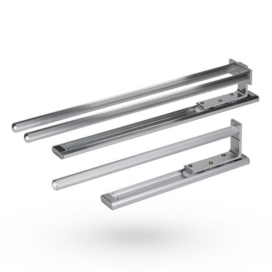 SOTECH Porte-Serviettes Elegance Chromé 2 Bras - 415mm à 715mm Extensible - Fixation Murale Salle De Bain